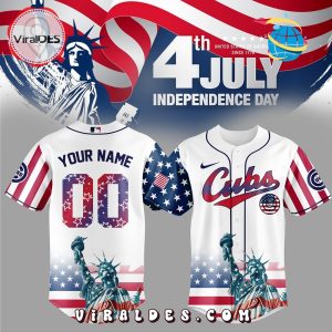 Chicago Cubs Custom Independence Day Baseball Jersey