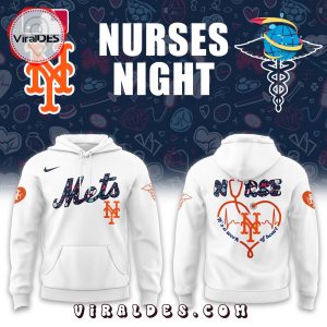 New York Mets Nurses Night White Hoodie