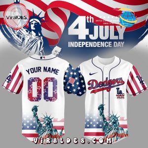 Los Angeles Dodgers Custom Independence Day Baseball Jersey