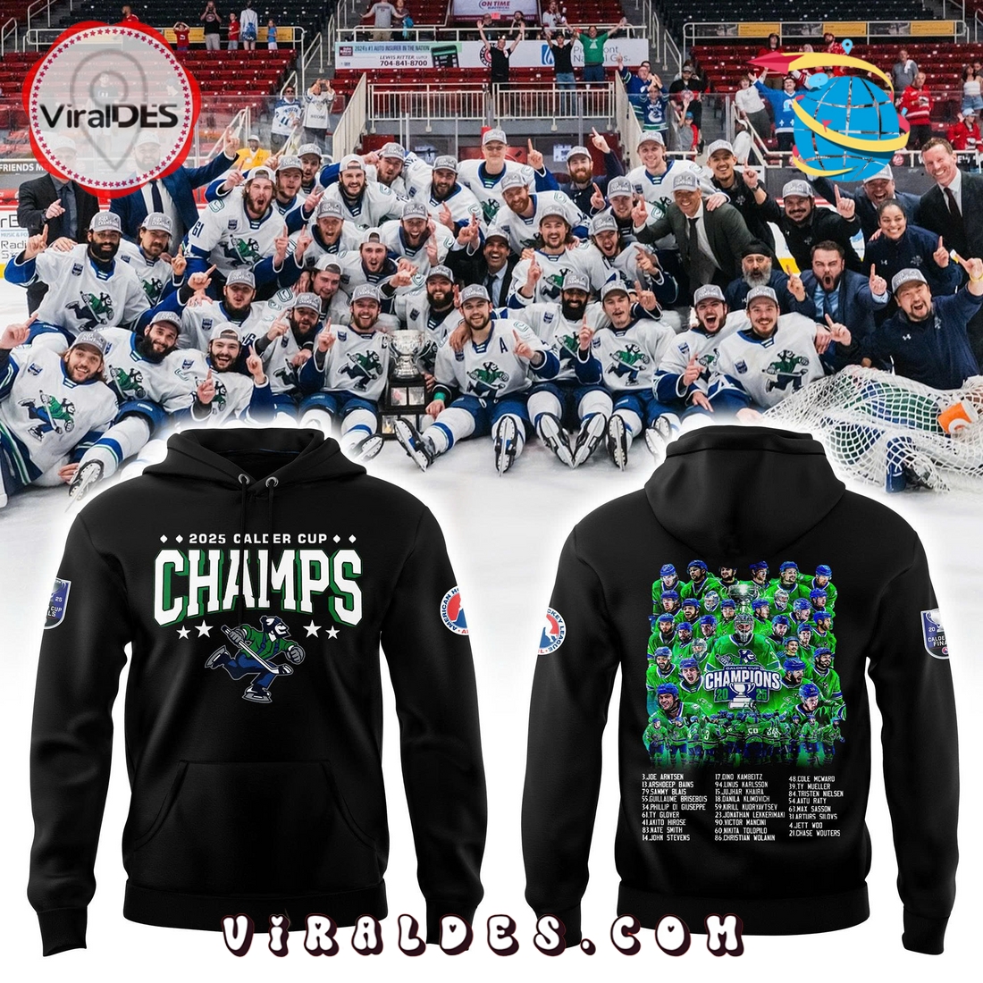 Abbotsford Canucks Calder Cup Champions Black Hoodie, Long Pants Abbotsford Canucks Calder Cup Champions Black Hoodie, Long Pants