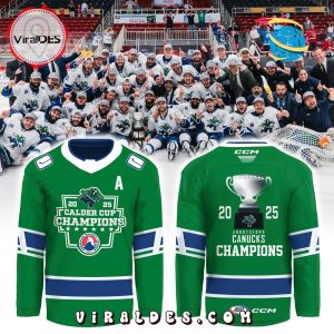 Abbotsford Canucks Calder Cup Champions Green Hockey Jersey
