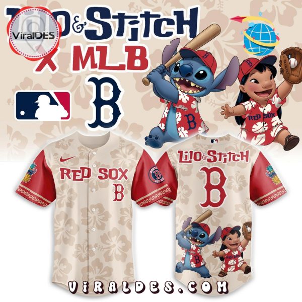 Boston Red Sox x Lilo & Stitch 2025 Baseball Jersey