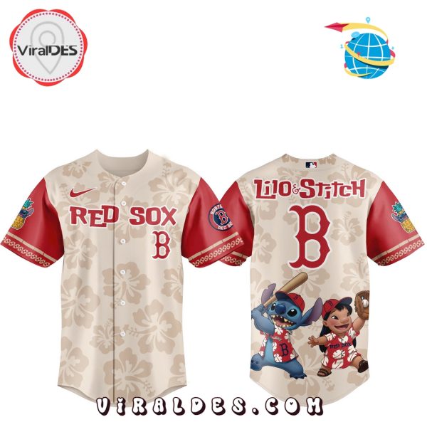 Boston Red Sox x Lilo & Stitch 2025 Baseball Jersey