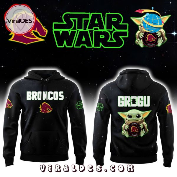 Brisbane Broncos x Grogu Star Wars 2025 Hoodie