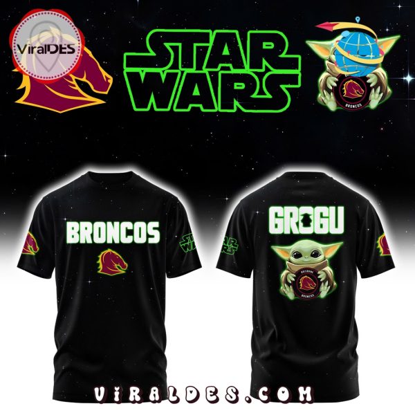 Brisbane Broncos x Grogu Star Wars 2025 Hoodie