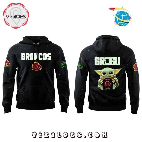 Brisbane Broncos x Grogu Star Wars 2025 Hoodie