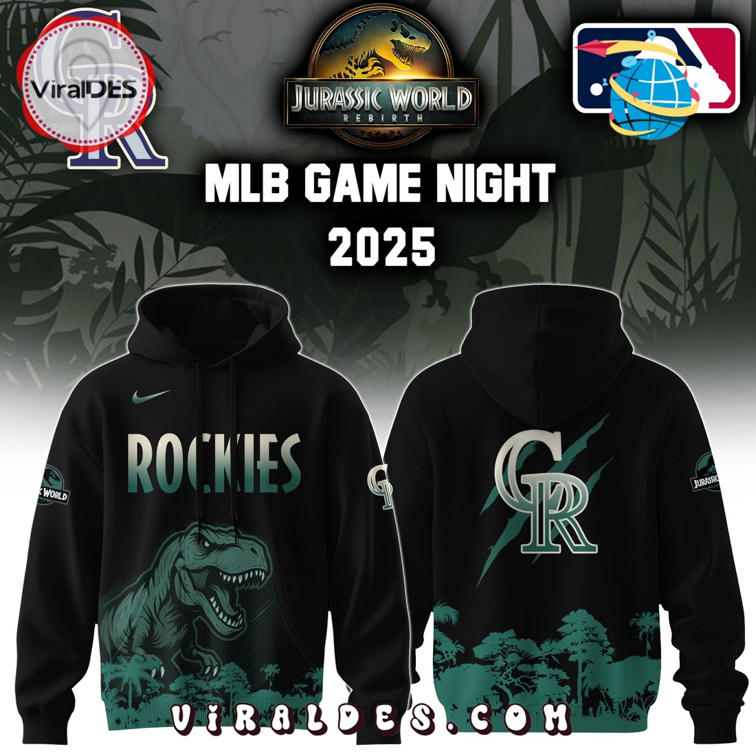 Colorado Rockies x Jurassic World Hoodie, Long Pants Colorado Rockies x Jurassic World Hoodie, Long Pants