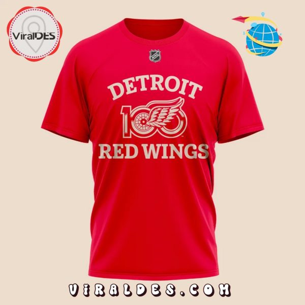 Detroit Red Wings 100 Years Of Hockeytown Hoodie 2025