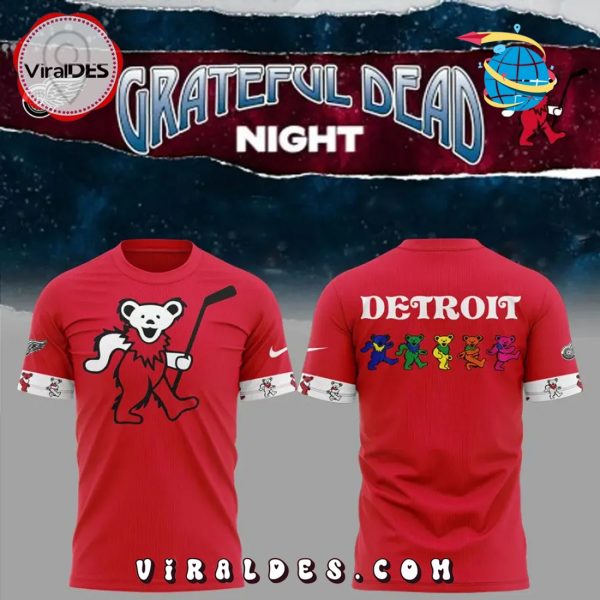 Detroit Red Wings Grateful Dead Night Nike Shirt