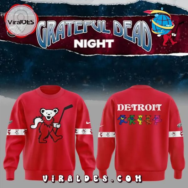 Detroit Red Wings Grateful Dead Night Nike Shirt