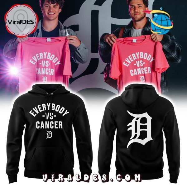 Detroit Tigers Everybody vs Cancers Black Hoodie, Long Pants