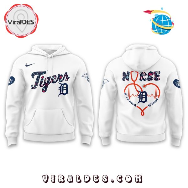 Detroit Tigers MLB Nurses Night White Hoodie
