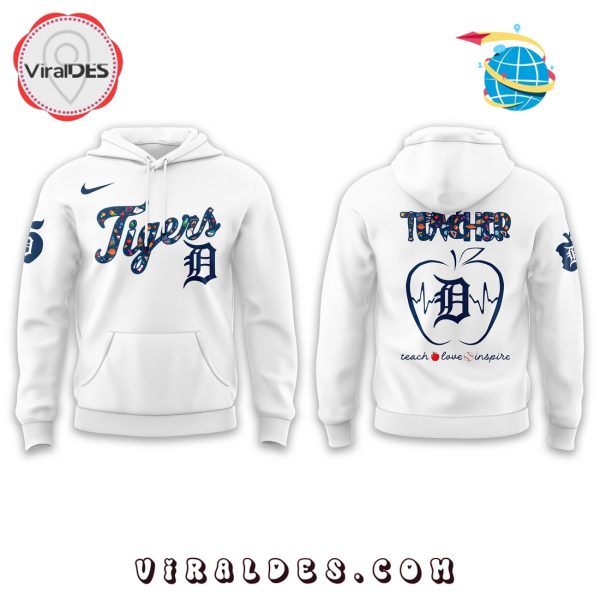 Detroit Tigers MLB Teacher Night White Hoodie