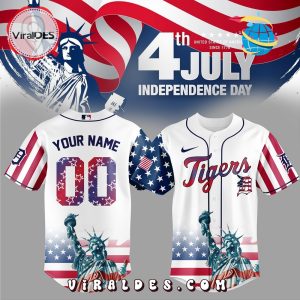 Detroit Tigers Custom Independence Day Baseball Jersey