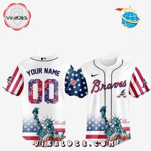 Atlanta Braves Custom Independence Day Baseball Jersey