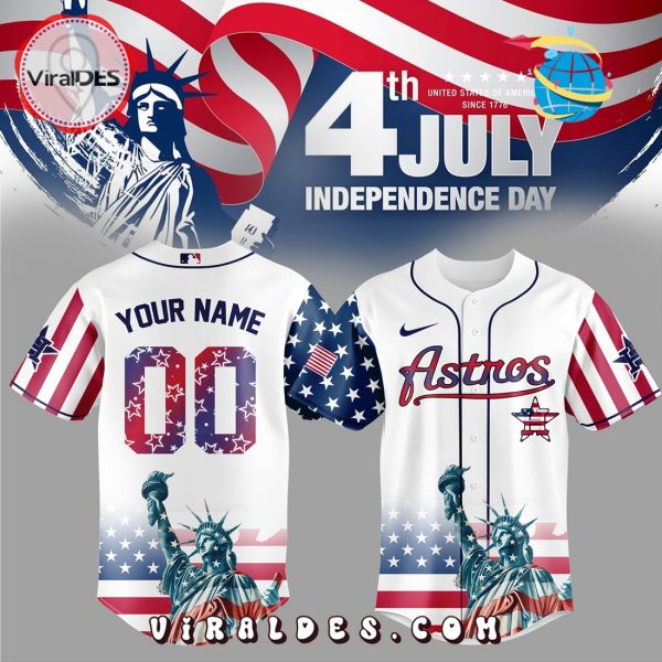 Houston Astros Custom Independence Day Baseball Jersey