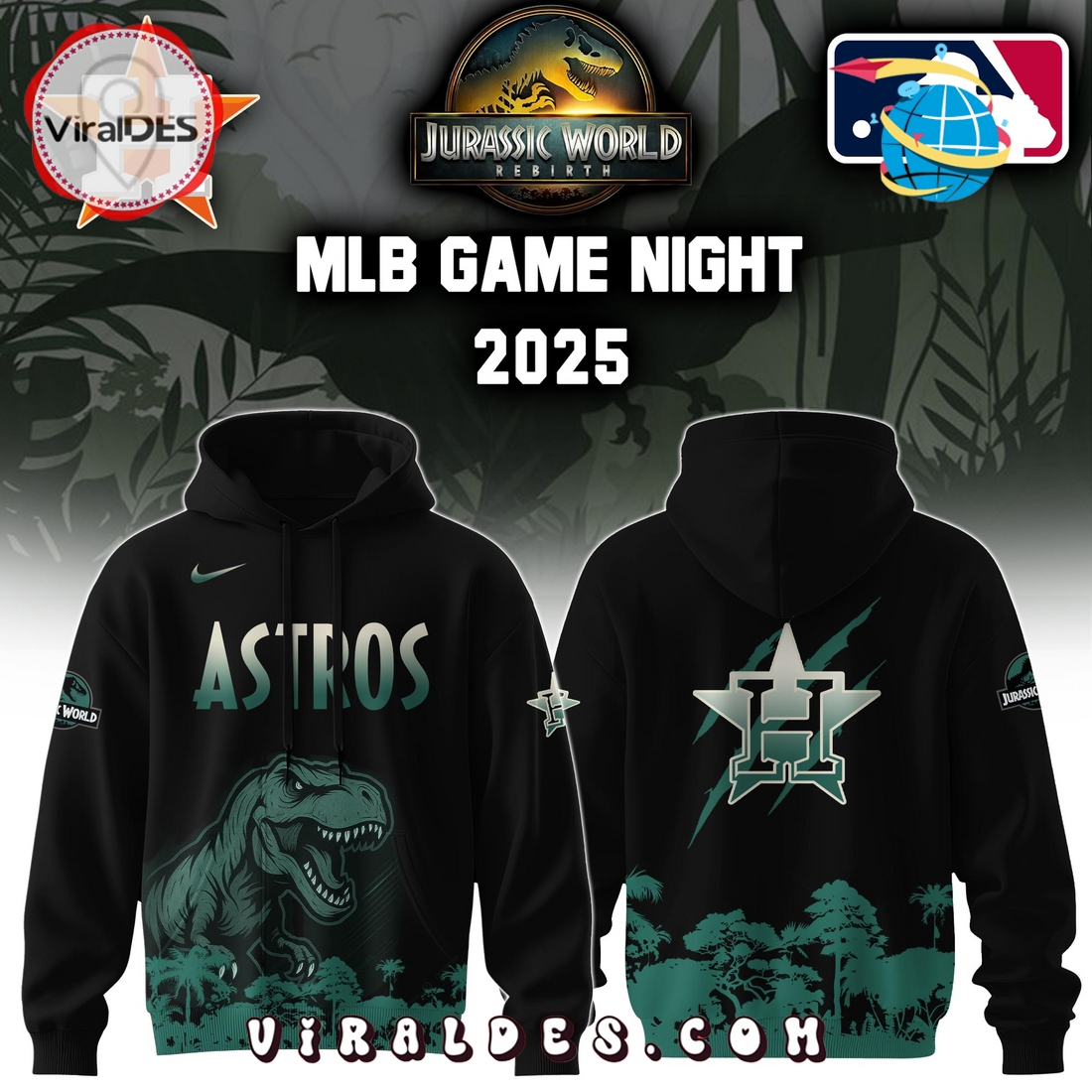 Houston Astros x Jurassic World Hoodie, Long Pants Houston Astros x Jurassic World Hoodie, Long Pants