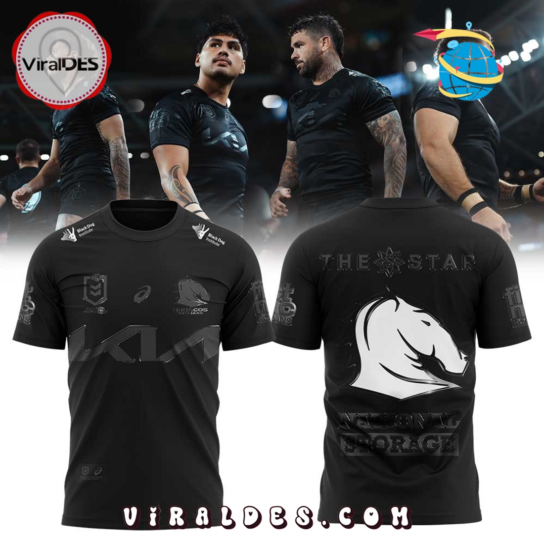 Limited Edition Brisbane Broncos 2025 Black Hoodie Limited Edition Brisbane Broncos 2025 Black Hoodie