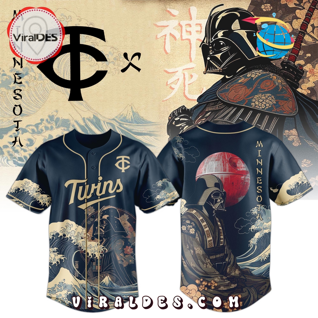 Lord Vader x Twins 2025 Japan Edition Baseball Jersey Lord Vader x Twins 2025 Japan Edition Baseball Jersey