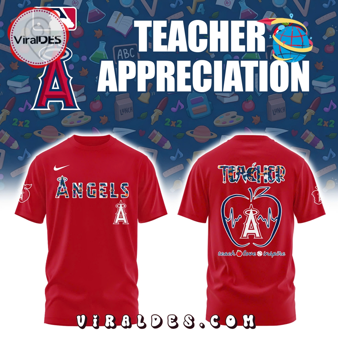 Los Angeles Angels Teacher Night Limited Edition Hoodie Los Angeles Angels Teacher Night Limited Edition Hoodie