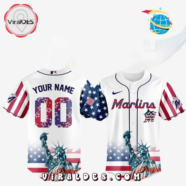 Miami Marlins Custom Independence Day Baseball Jersey