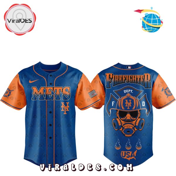 New York Mets Firefighter Appreciation Day Baseball Jersey