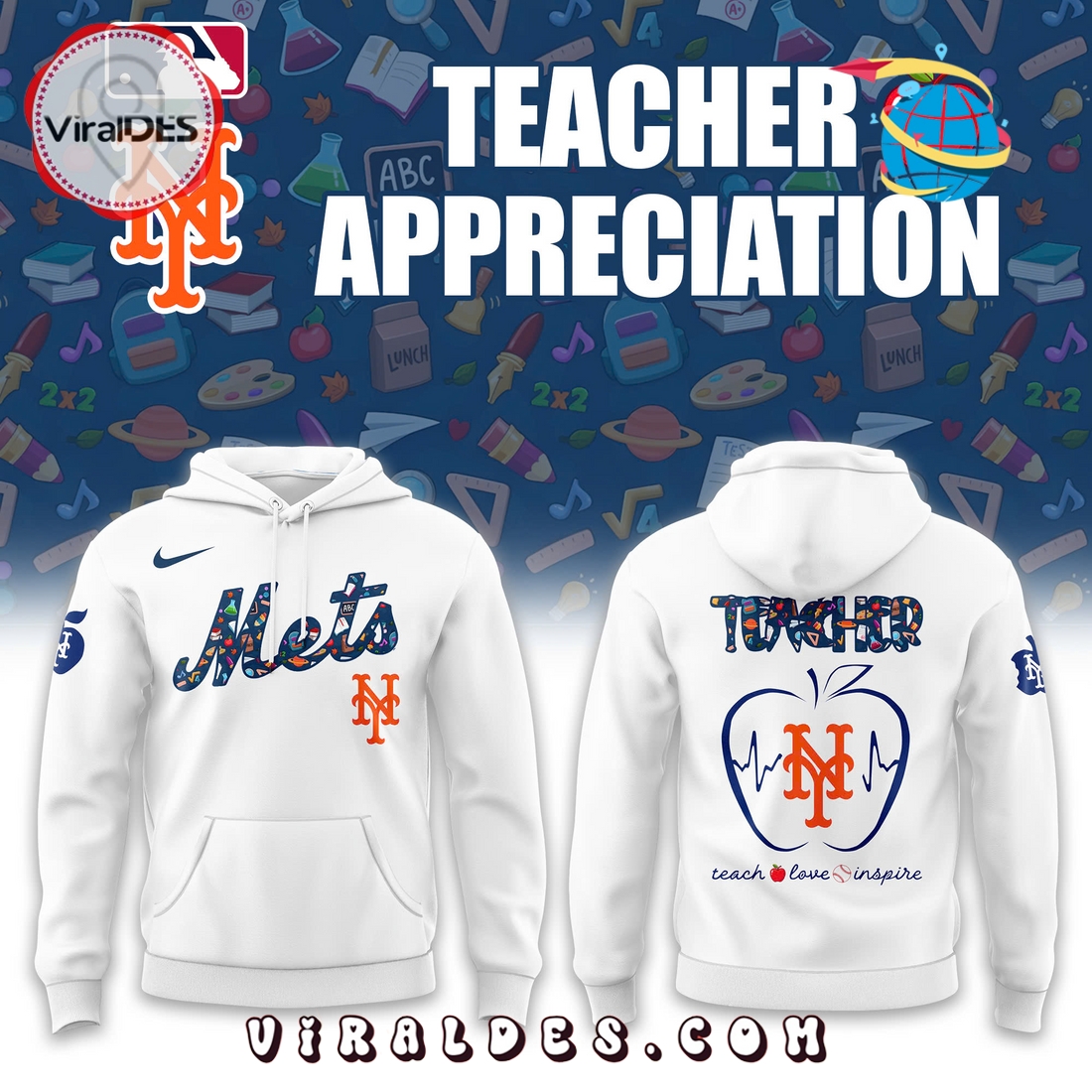 New York Mets MLB Teacher Appreciation Hoodie, Long Pants New York Mets MLB Teacher Appreciation Hoodie, Long Pants