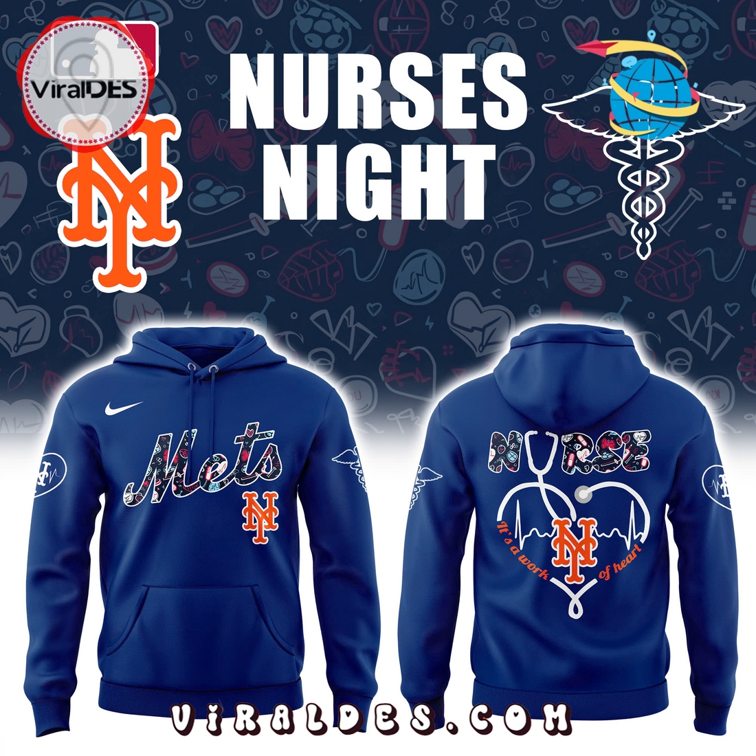 New York Mets Nurses Night Navy Hoodie, Long Pants New York Mets Nurses Night Navy Hoodie, Long Pants