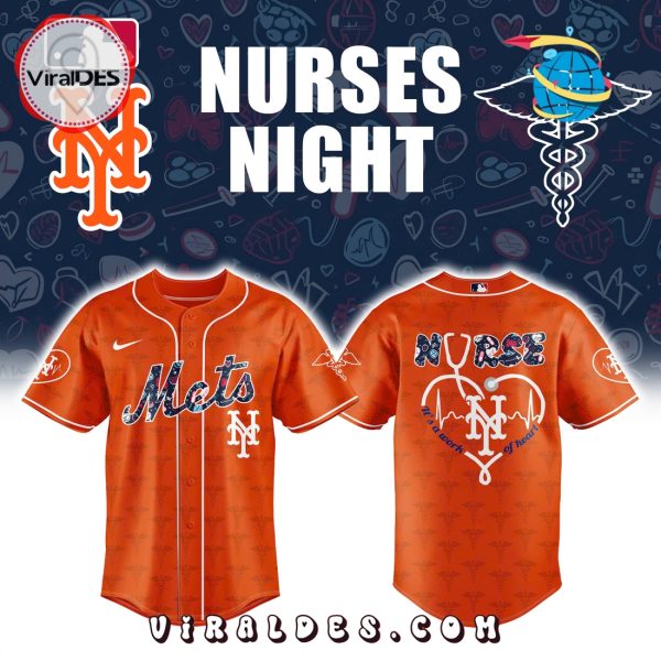 New York Mets Nurses Night Orange Baseball Jersey