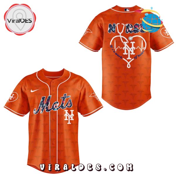 New York Mets Nurses Night Orange Baseball Jersey