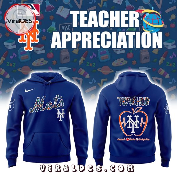 New York Mets Teacher Appreciation Navy Hoodie