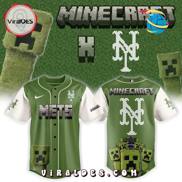 New York Mets x MineCraft MLB Baseball Jersey