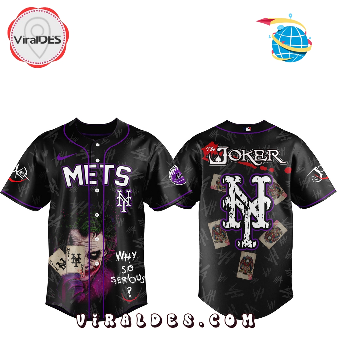New York Mets x The Joker Baseball Jersey New York Mets x The Joker Baseball Jersey
