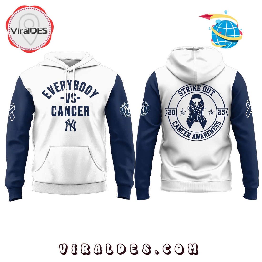 New York Yankees Everybody vs Cancer Hoodie, Long Pants New York Yankees Everybody vs Cancer Hoodie, Long Pants
