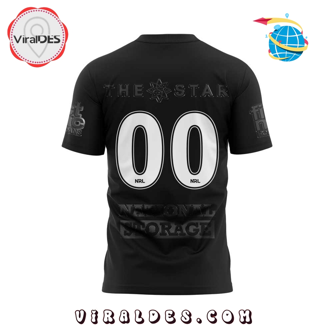 Personalized Brisbane Broncos The Star Black Hoodie Personalized Brisbane Broncos The Star Black Hoodie