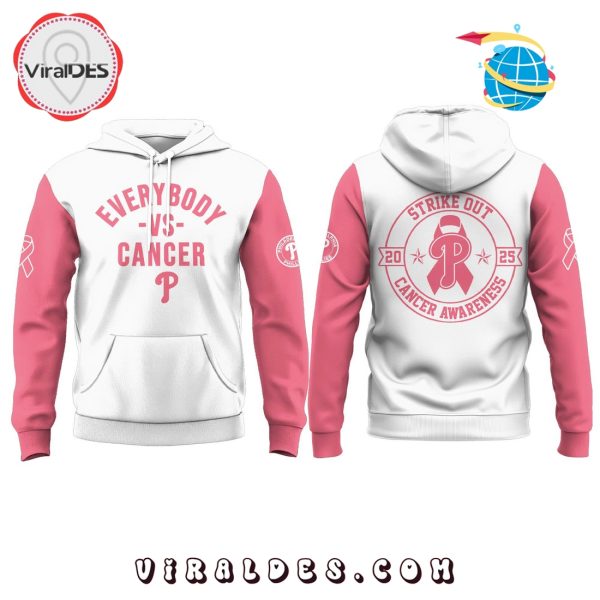 Philadelphia Phillies Everybody vs Cancer Awareness Hoodie