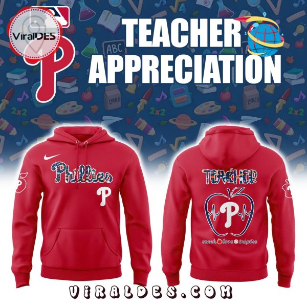 Philadelphia Phillies Teacher Appreciation Red Hoodie