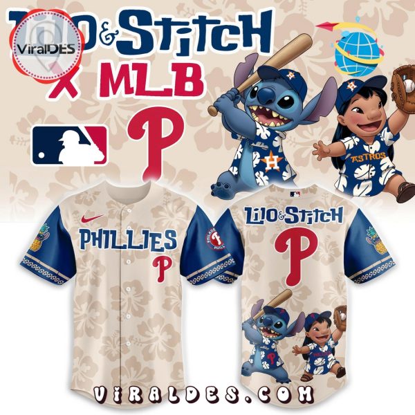 Philadelphia Phillies x Lilo & Stitch 2025 Baseball Jersey