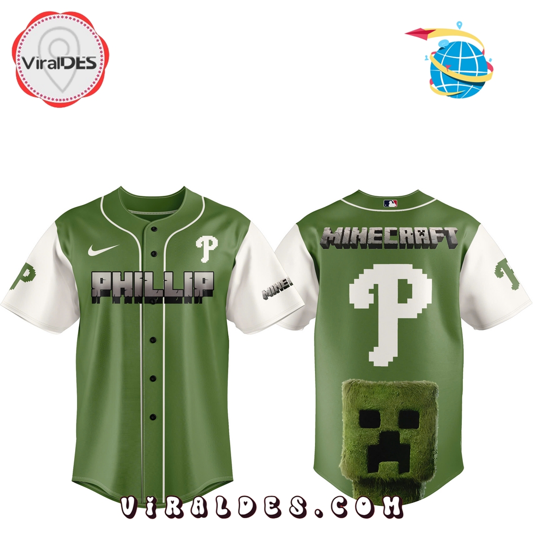 Philadelphia Phillies x MineCraft 2025 Baseball Jersey Philadelphia Phillies x MineCraft 2025 Baseball Jersey