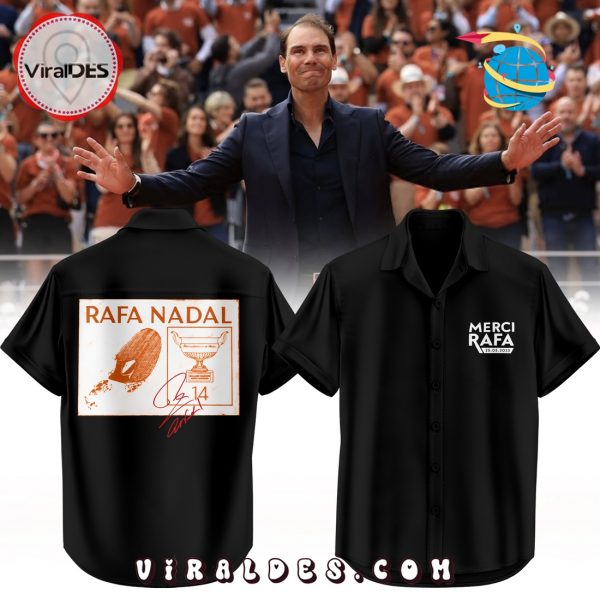 Rafael Nadal Signatures Exclusive Black Hawaiian Shirt