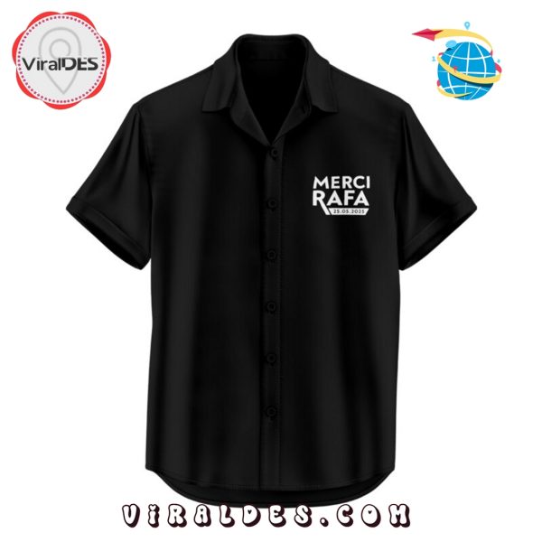 Rafael Nadal Signatures Exclusive Black Hawaiian Shirt