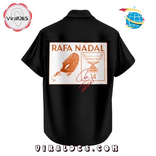 Rafael Nadal Signatures Exclusive Black Hawaiian Shirt