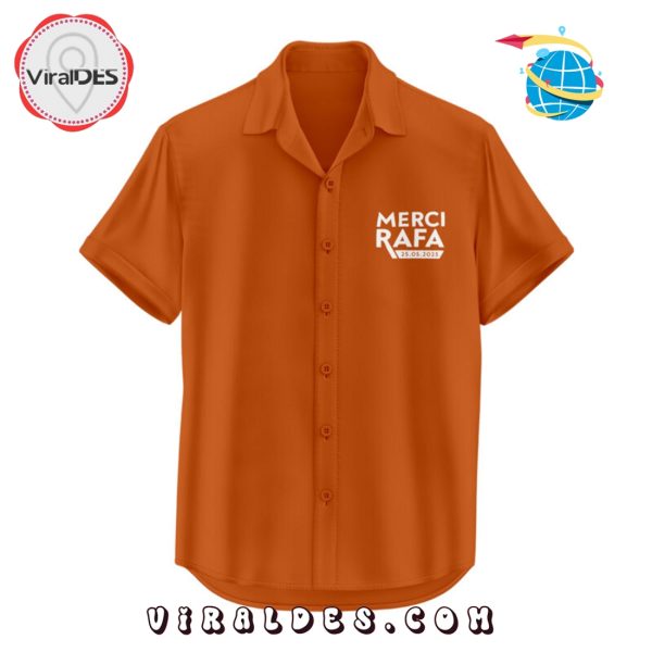 Rafael Nadal Signatures Exclusive Orange Hawaiian Shirt