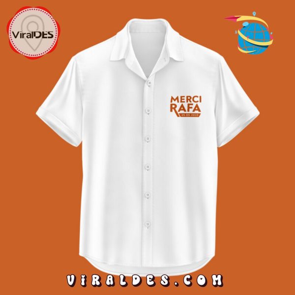 Rafael Nadal Signatures Exclusive White Hawaiian Shirt