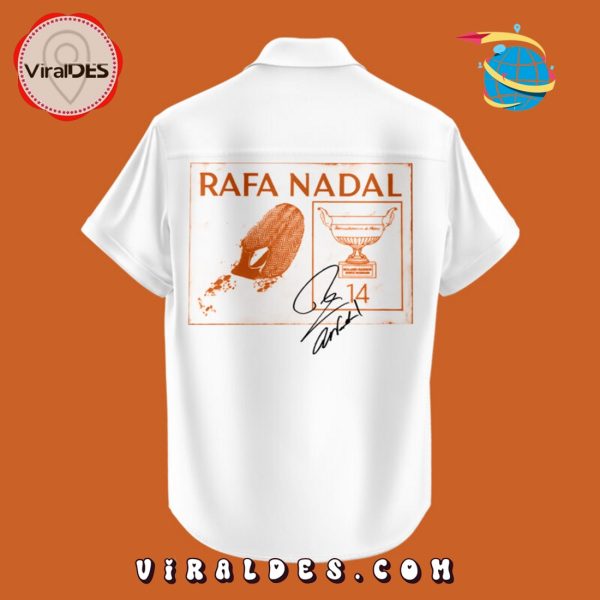 Rafael Nadal Signatures Exclusive White Hawaiian Shirt