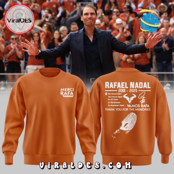 Rafael Nadal Thank Your For The Memories Orange Hoodie