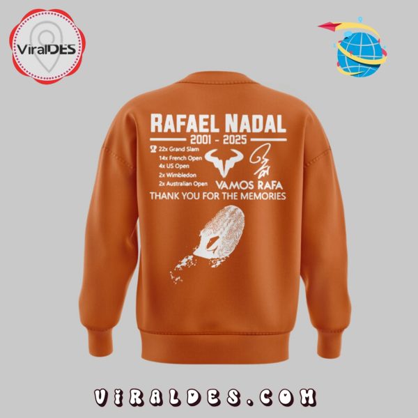 Rafael Nadal Thank Your For The Memories Orange Hoodie