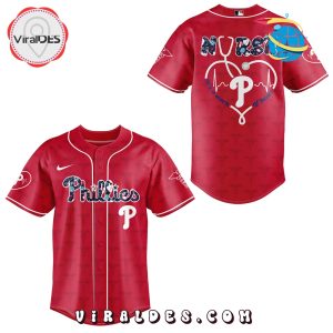 MLB Philadelphia Phillies Nurses Night Red Baseball Jersey