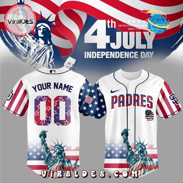 San Diego Padres Custom Independence Day Baseball Jersey