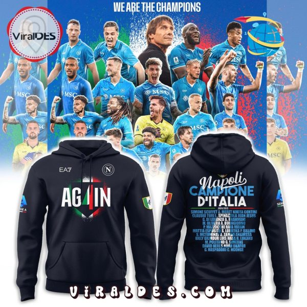 SSC Napoli Campioni d’Italia Black Hoodie, Long Pants